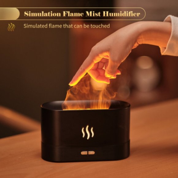 Aroma Diffuser With Flame Light Mist Humidifier Aromatherapy Diffuser With Water - Picture 1 of 1